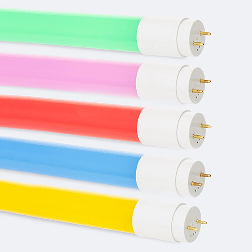 Ledkia Tube LED T8 G13 60cm PC Tube LED Couleur 9W Individuel Jaune