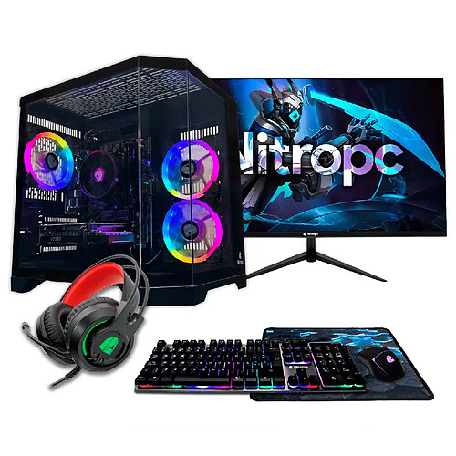 PC Gamer NitroPC Pack Avancé AMD Ryzen 7 5700X GeForce RTX 5060 8Go 16Go SSD 1 To
