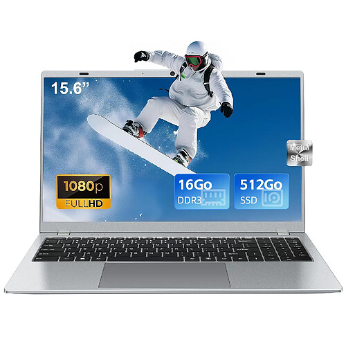 VANWIN PC Portable 15,6" FHD IPS - Pentium Gold 6500Y - RAM 16Go - SSD 512Go - Windows 11 Pro