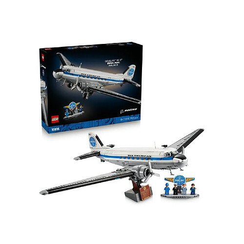 LEGO Icons 11378 Douglas DC-3 Pan Am Airliner - 1903 pièces - Bleu