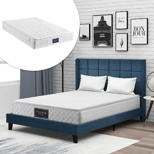 HAUSS SPOLE Lit double 140x200 cm Lit adolescent - Bleu