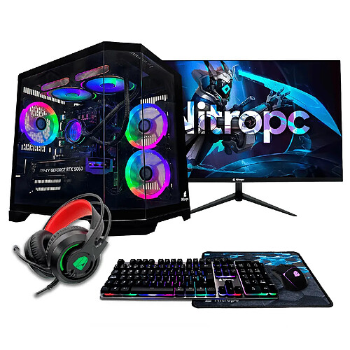 PC Gamer NitroPC Pack Avancé AMD Ryzen 7 5800X GeForce RTX 5060 Ti 16Go 32Go SSD 1 To