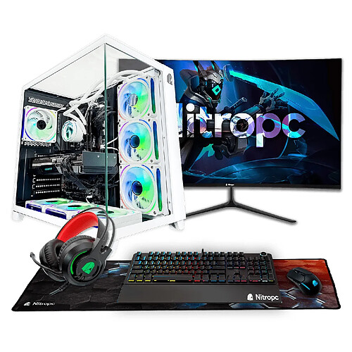 PC Gamer NitroPC Pack Extrême AMD Ryzen 7 5800X GeForce RTX 5060 8Go 32Go SSD 1 To