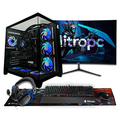PC Gamer NitroPC Pack Extrême AMD Ryzen 7 7800X3D GeForce RTX 5070 12Go 32Go SSD 2 To