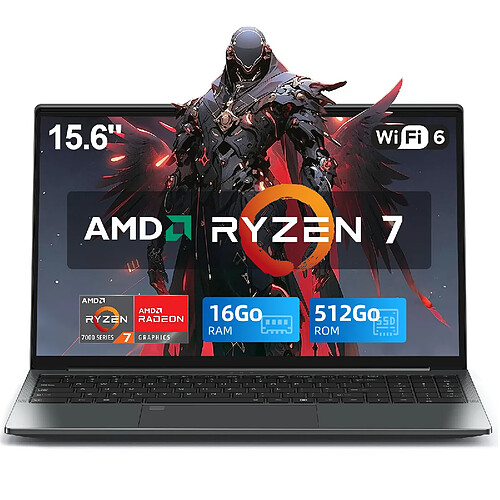 VANWIN PC portable Gamer / Pro 15.6" FHD - AMD Ryzen 7 5825U (8C/16T) - 16Go RAM DDR4 - 512 GO SSD