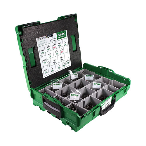 SPAX® Vis de montage L-Boxx avec 17 dimensions T-STAR plus - 4CUT 1070 pcs. (5000009165019)