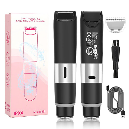INF Épilateur électrique sans fil rechargeable, épilation douce et efficace, résistance à l’ea