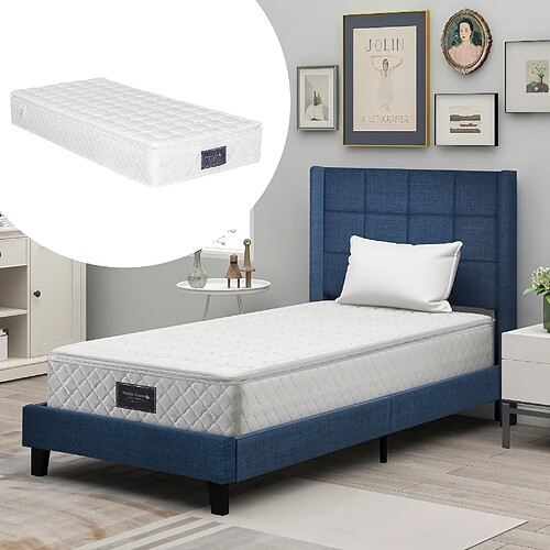 HAUSS SPOLE Lit simple 90x200 cm Lit adolescent - Bleu