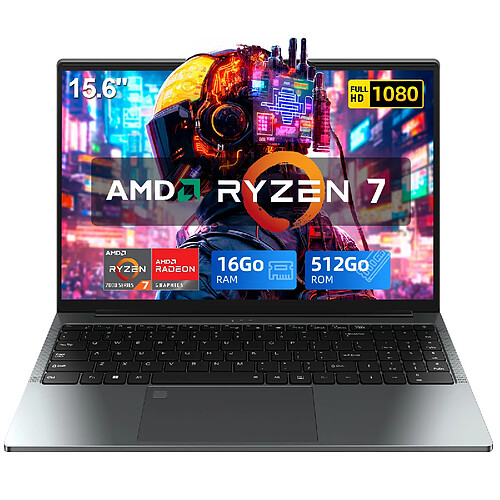 VANWIN PC portable Gamer Haute Performance - Ryzen 7 5825U - 16Go RAM - 512 GO SSD