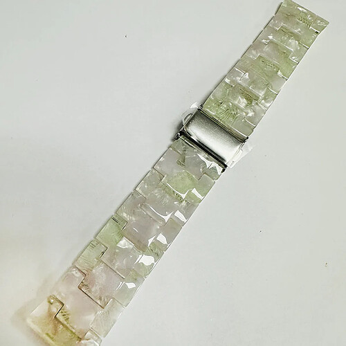 Generalia Bracelet montre en résine céramique transparente aux couleurs l'arc-en-ciel pour