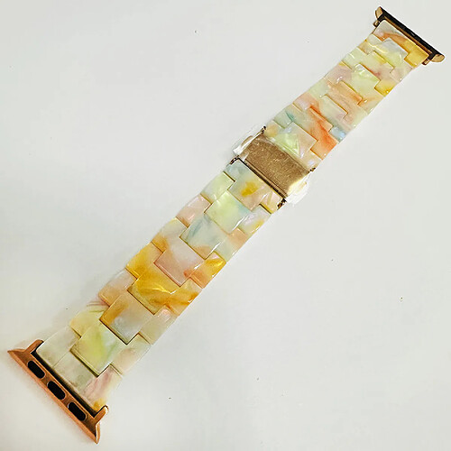 Generalia Bracelet montre transparent en résine céramique compatible avec Apple Watch mm