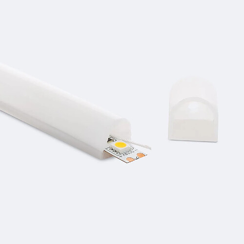 Ledkia Profilé Néon SFLEX 15x13 Semi-Circulaire Courbe Verticale pour Rubans LED IP20