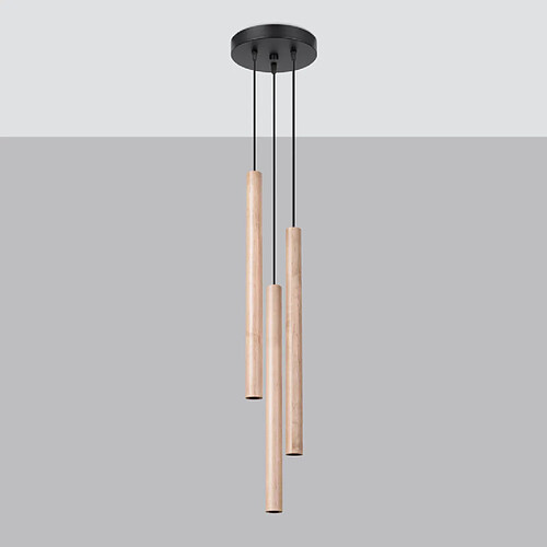 Sollux Lampe pendante Noraaeen 3P bois