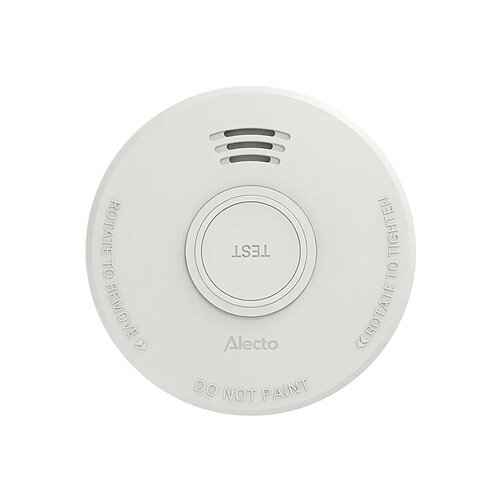 Alecto Détecteur de Fumée 85dB avec Pile de 5 ans Certifié EN14604 Blanc