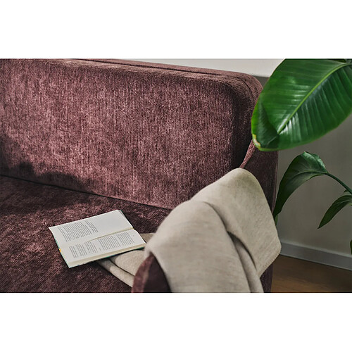 SELSEY - Canapé Paxi - 165 cm - Violet