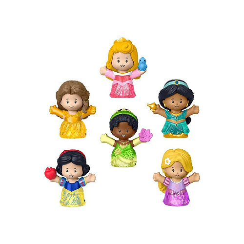Fisher Price Fisher-Price Little People Shimmer Princesses Disney - Lot de 6 figurines lumineuses