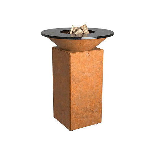 OFYR 75 Corten - Brasero plancha en acier corten - Pour bois - 4 à 6 personnes