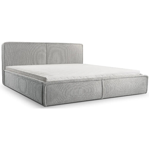SELSEY - Lit rembourré Cordo – 180x200 cm – Olive