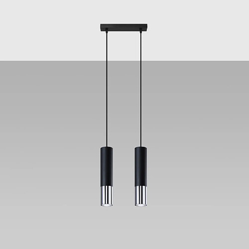 Sollux Lampe suspendue Elaeon 2 noir/chrome