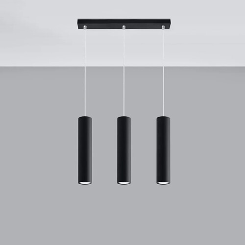 Sollux Lampe suspendue Noraaena 3L noir
