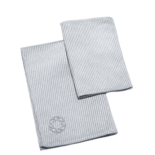 Force Glass Pack de 2 Lingettes Microfibres Nettoyante et Lavable Gris
