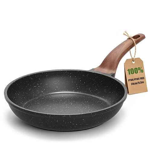 YASHE Poêle, 24 cm, 1,25 L, antiadhésive, grise