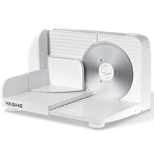 YASHE Trancheuse électrique pliable, 180 W, lame Ø 17 cm, blanche