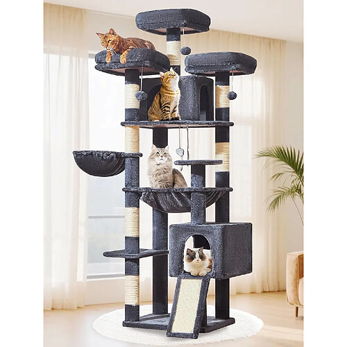 Arbre à chat maisonnette - Gris