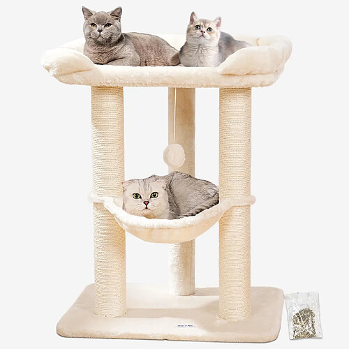 Arbre à chat maisonnette Snow - Beige