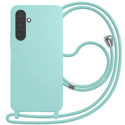 Avizar Coque pour Samsung Galaxy A27 en Silicone avec Cordon Tour de Cou Vert pâle