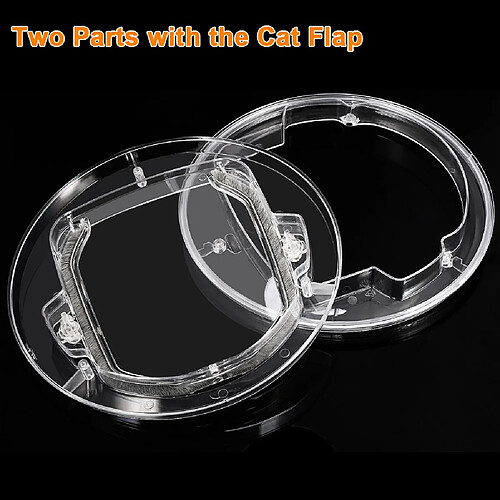 chatiere Double vitrage Ronde- Porte chatière pour Chat, 4 Voies, Porte pour Petit Animal D