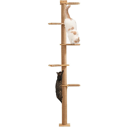 Arbre à chat maisonnette - Bois clair