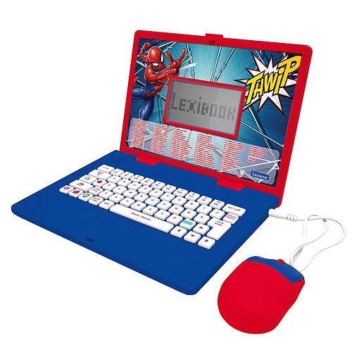 Lexibook Ordinateur éducatif bilingue avec 164 activités au design Spiderman (EN/IT)
