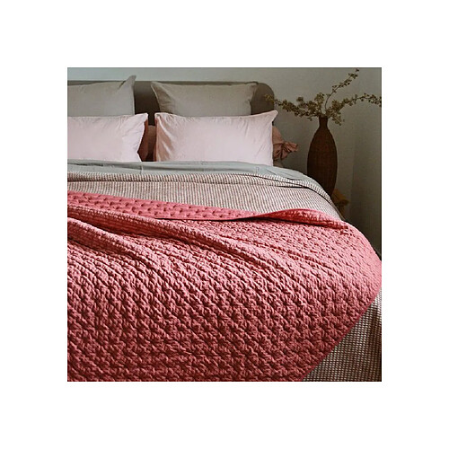 Toison d'Or Rose Poudré - Duvet microfibre matelassé 140 x 160 cm