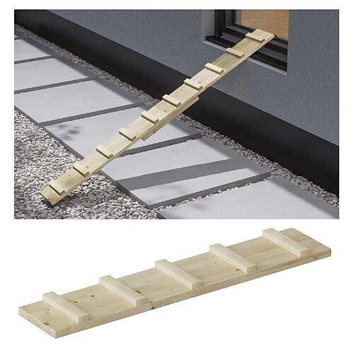 Échelle pour chat - Pour balcon et escalier - Sans fixation - Longueur : 1 m, marron