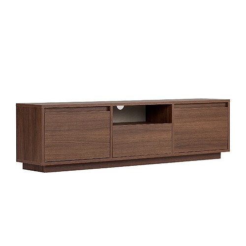 Hanah Home Meuble TV en bois - 160 x 30 x 42 cm - Marron