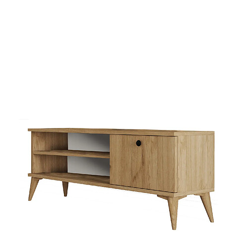 Hanah Home Meuble TV en bois - 120 x 29 x 44 cm - Beige