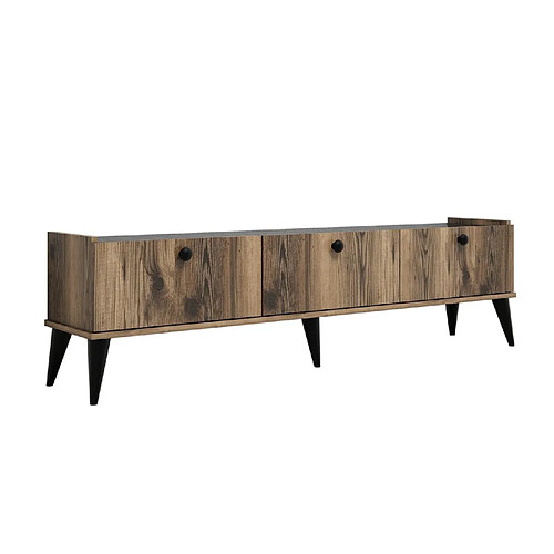 Hanah Home Meuble TV en bois - 180 x 35 x 49 cm - Marron