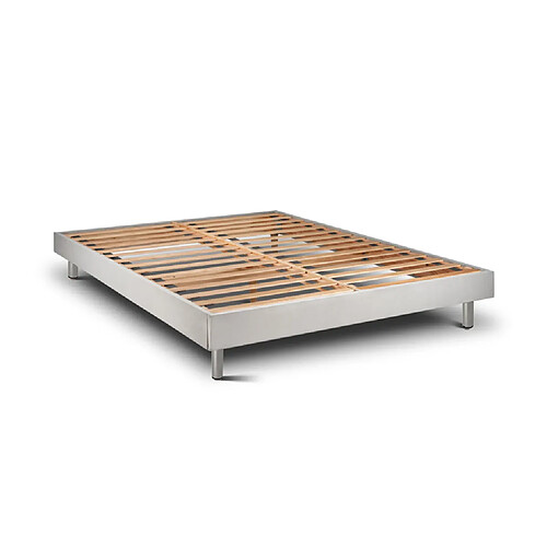 Cadre de Lit Milano Cement 190 x 150 cm Hauteur 30 cm Indream