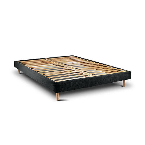 Cadre de Lit Ascot Black 195 x 140 cm Hauteur 30 cm Indream