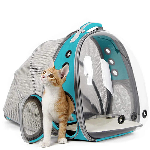 Sac à Dos à Bulles Transparent avec Extension Dorsale pour Chats, Lapins et Petits Chiots j