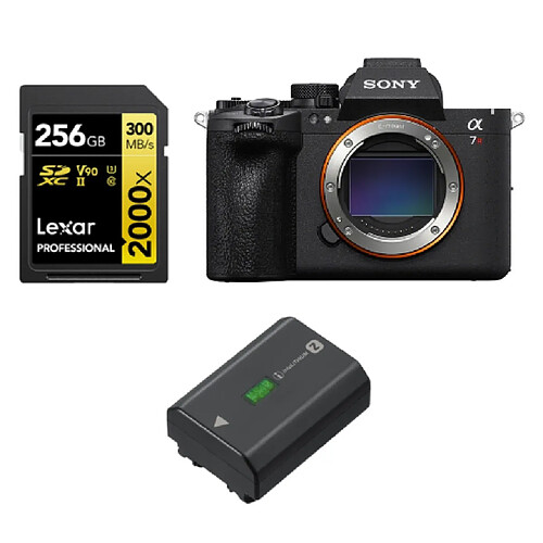 Sony Alpha 7R VI Boîtier + Batterie NP-FZ100 (2280mAh) + Carte Lexar Professional 2000x SDXC 256GB UHS-II (300MB/s lecture)