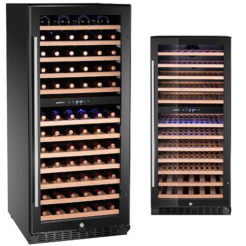 Hendi Cave à vin à 2 zones, capacité de 124 bouteilles, 265 litres, dimensions 570 x 595 x 1400 mm