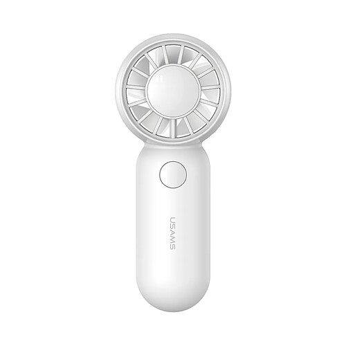 Usams Mini Ventilateur Portable 3 Vitesses 500mAh Rechargeable USB-C Compact Blanc
