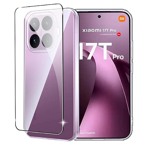 Htdmobiles Coque pour Xiaomi 17T Pro 5G - housse etui silicone gel fine + film ecran - TRANSPARENT TPU