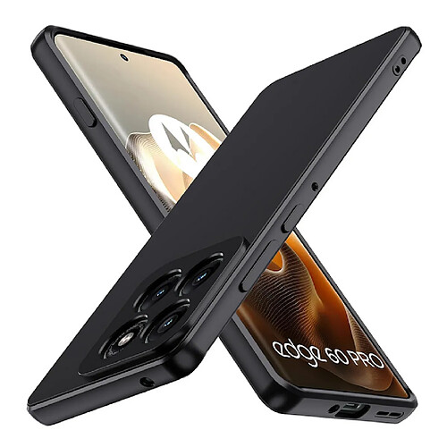 Htdmobiles Coque pour Motorola Edge 70 Pro 5G - housse etui silicone gel fine + film ecran - NOIR