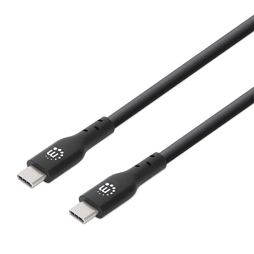 Manhattan Câble USB-C vers USB-A, mâle vers mâle, noir, 480 Mbps (USB 2.0), 1 m