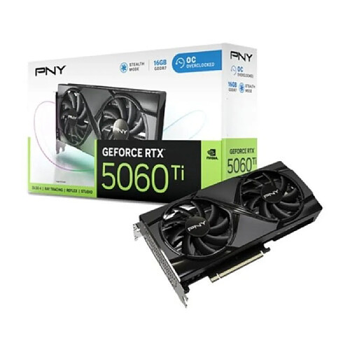 PNY GeForce RTX 5060 Ti 8 Go double ventilateur overclockée