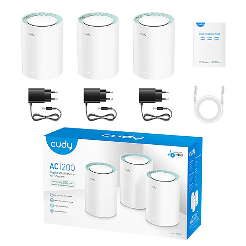 Cudy M1300 3-PACK Système Wi-Fi maillé Bi-bande