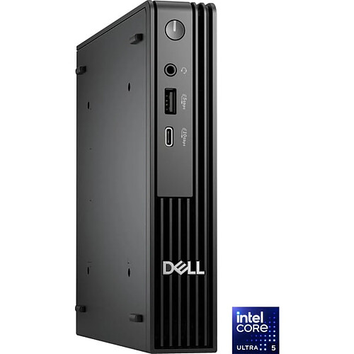 DELL Pro QCM1250 Mini PC Intel Core Ultra 5 8 Go 512 Go Windows 11 Pro Noir